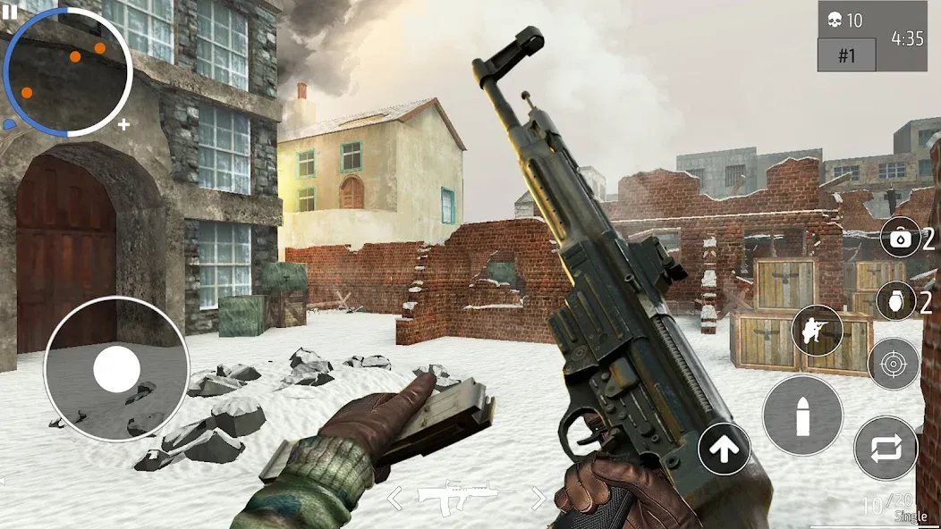 World War 2 Shooter offline MOD — Безлимитные патроны и здоровье на Андроид — скриншот 2 World War 2 Shooter offline MOD — Безлимитные патроны и здоровье на Андроид — скриншот 2