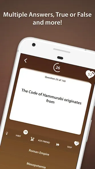 World History Quiz MOD APK — Открыты все вопросы и режимы — скриншот 3