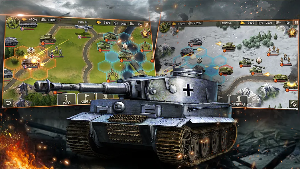 Скачать World War 2:WW2 Strategy Games на Андроид — Безлимитные ресурсы и открытые уровни — скриншот 3