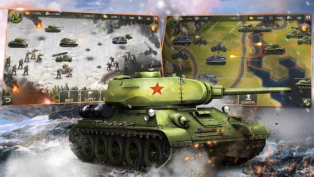 Скачать World War 2:WW2 Strategy Games на Андроид — Безлимитные ресурсы и открытые уровни — скриншот 4