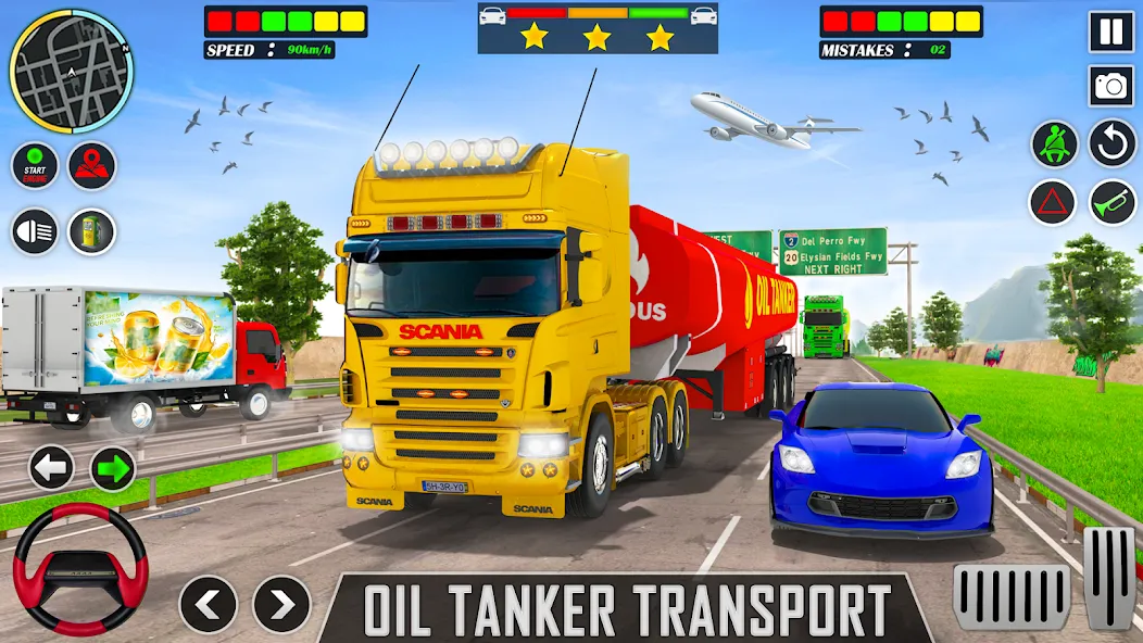 Скачать Offroad Oil Tanker Truck Games (Мод: Безлимитные деньги и топливо) на Андроид — скриншот 1