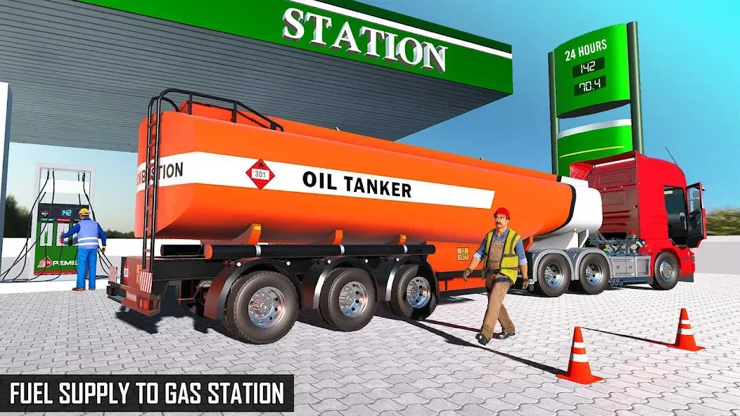 Скачать Offroad Oil Tanker Truck Games (Мод: Безлимитные деньги и топливо) на Андроид — скриншот 5