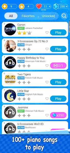 Скачать Magic Piano Music Tiles 2 — Безлимитные деньги и все песни — скриншот 3