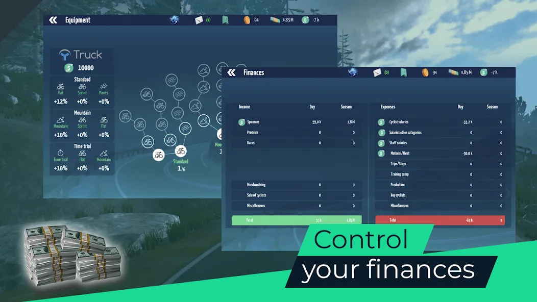 Live Cycling Manager 2023 на Андроид — Мод Безлимитные деньги и энергия — скриншот 5