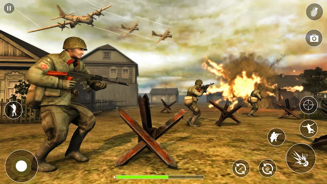 Скачать взлом WW2 Survival Shooter :Gun fire на Андроид — Безлимитные патроны и здоровье — скриншот 1 Скачать взлом WW2 Survival Shooter :Gun fire на Андроид — Безлимитные патроны и здоровье — скриншот 1