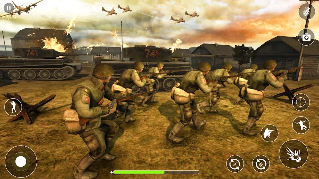 Скачать взлом WW2 Survival Shooter :Gun fire на Андроид — Безлимитные патроны и здоровье — скриншот 2 Скачать взлом WW2 Survival Shooter :Gun fire на Андроид — Безлимитные патроны и здоровье — скриншот 2