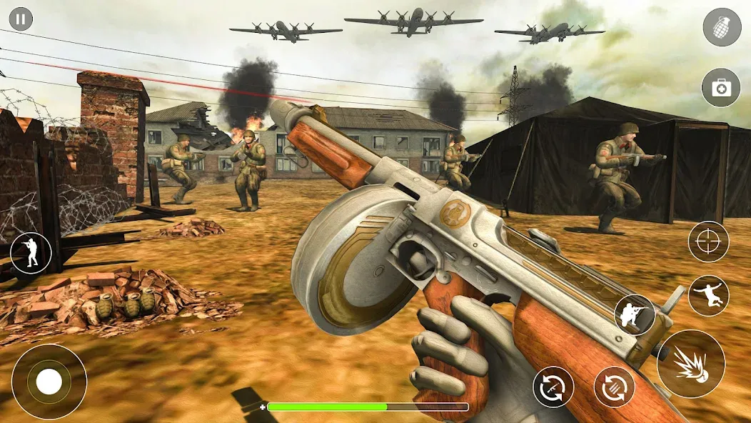 Скачать взлом WW2 Survival Shooter :Gun fire на Андроид — Безлимитные патроны и здоровье — скриншот 4 Скачать взлом WW2 Survival Shooter :Gun fire на Андроид — Безлимитные патроны и здоровье — скриншот 4