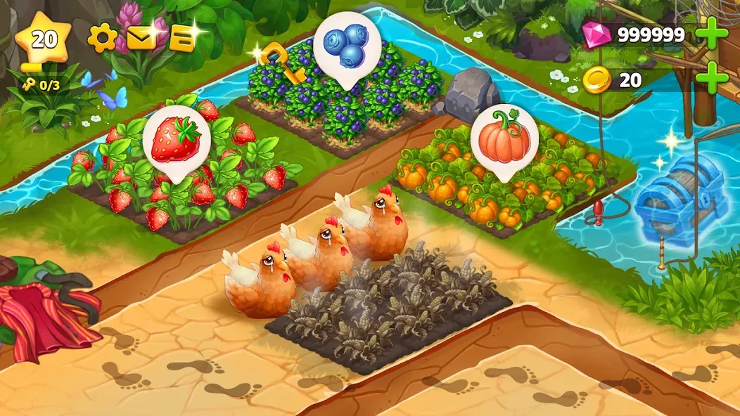 Island Hoppers: Jungle Farm на Андроид — Мод Безлимитные ресурсы и ускоренное строительство — скриншот 2