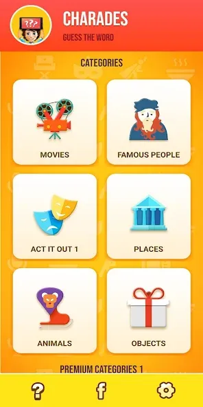 Charades Guess the Word на Андроид — Мод Без рекламы и все уровни — скриншот 4
