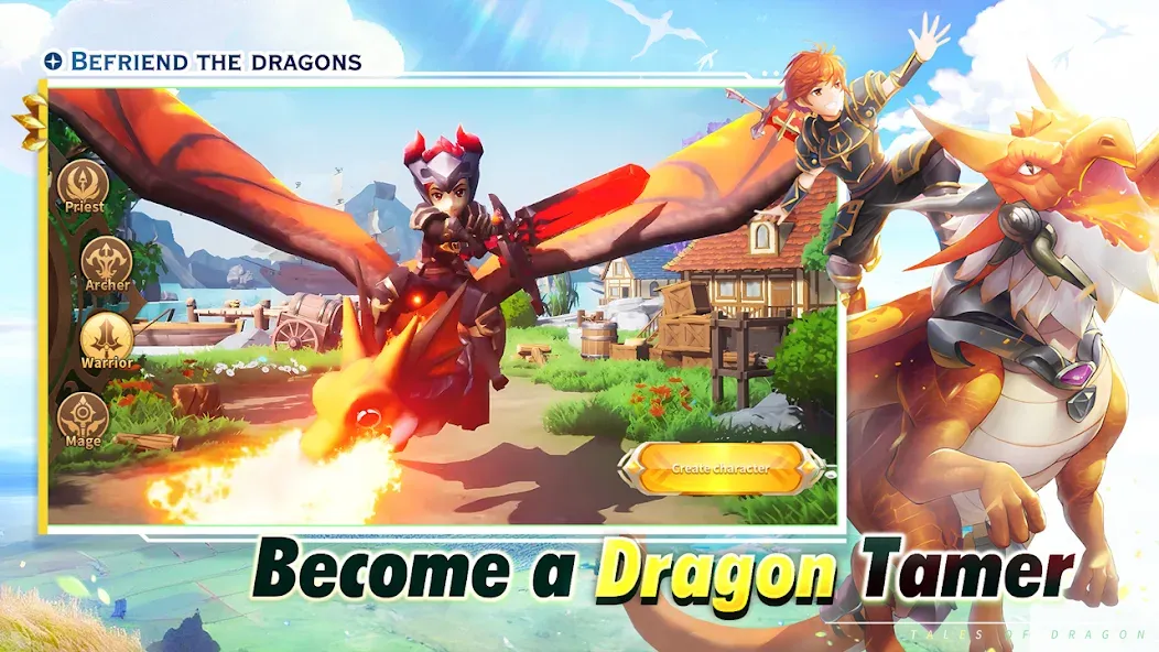 Скачать Tales of Dragon - Fantasy RPG на Андроид — Безлимитные ресурсы и усиленные герои — скриншот 2