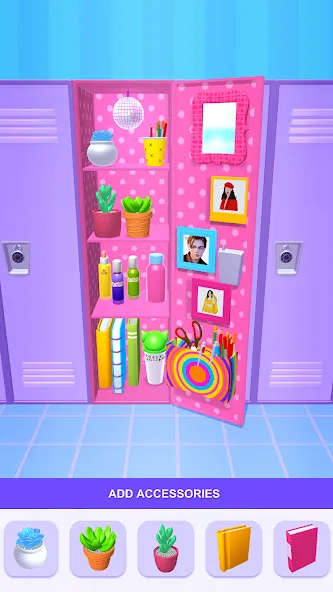 Скачать DIY Locker 3D MOD APK — Разблокированы все шкафчики и уровни — скриншот 1