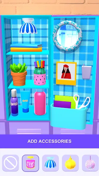 Скачать DIY Locker 3D MOD APK — Разблокированы все шкафчики и уровни — скриншот 4