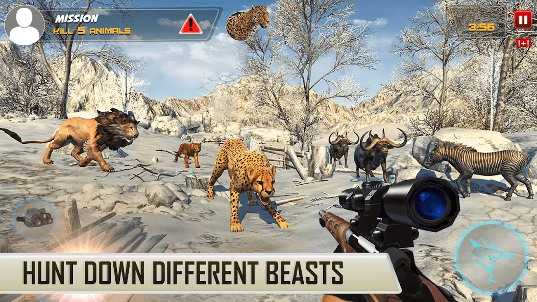 Скачать Dino Hunting Sniper Shooter 3D на телефон — Безлимитные деньги и патроны — скриншот 3