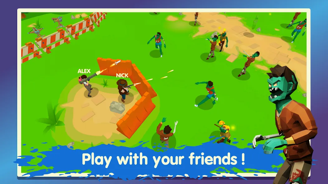 Скачать Two Guys & Zombies 3D: Online на Android — Много денег и ресурсов — скриншот 1