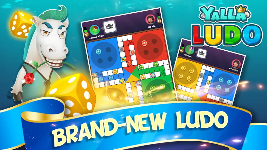 Скачать взломанную Yalla Ludo - Ludo&Domino — Без рекламы и бесконечные монеты — скриншот 1