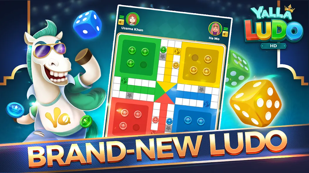 Yalla Ludo HD MOD APK на Android — Больше монет и открыты все поля — скриншот 1
