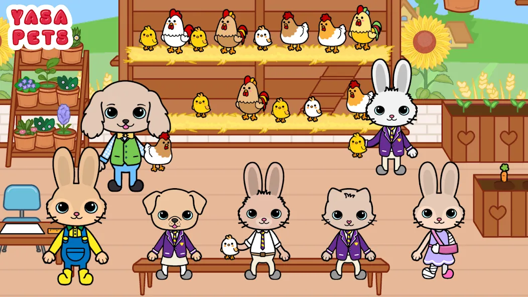 Yasa Pets Farm Mod APK Много монет и всё открыто — Скачать на Андроид — скриншот 4