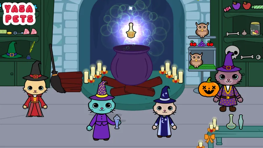 Скачать Yasa Pets Halloween на телефон — Разблокированы все хэллоуинские предметы — скриншот 2