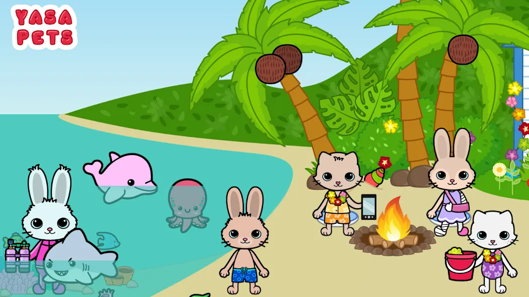 Скачать Yasa Pets Island — Последняя версия (Безлимитные деньги и всё открыто) — скриншот 2