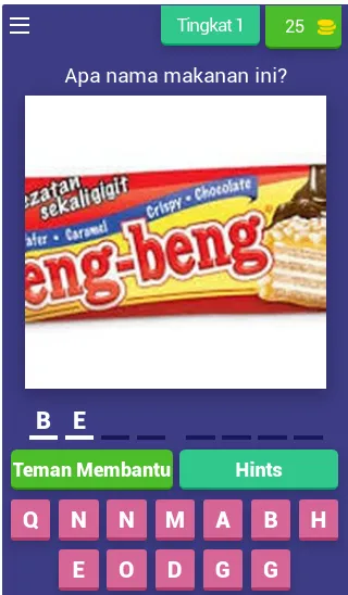 Tebak Makanan Ringan Indonesia (Мод Подсказки доступны без ограничений) — скриншот 1