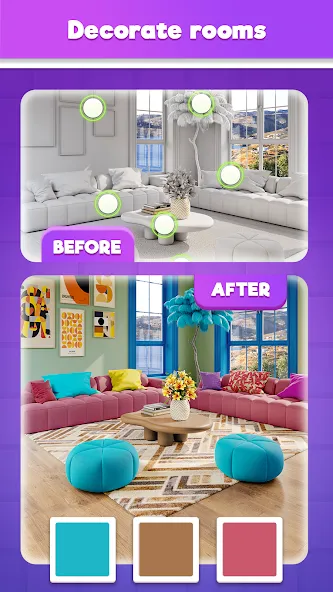 Tile Match Puzzle: Triple Game Mod APK Безлимитные подсказки и жизни — Скачать на Андроид — скриншот 3
