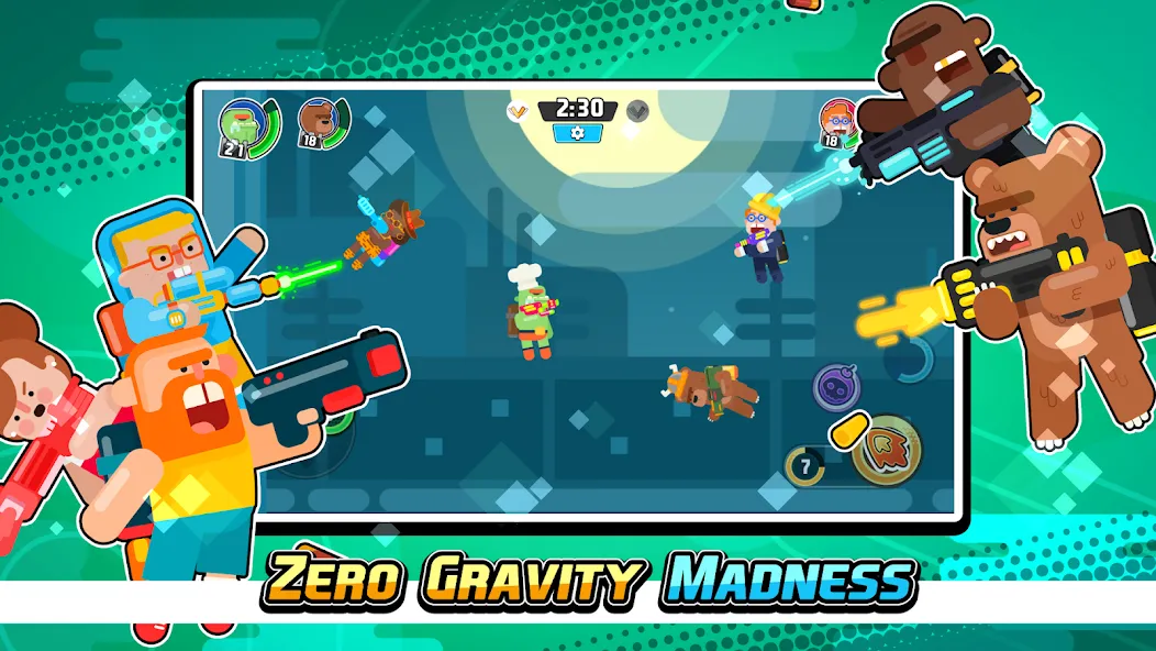 Скачать Gravity Brawl: Hero Shooter — Бесконечные патроны и энергия — скриншот 1