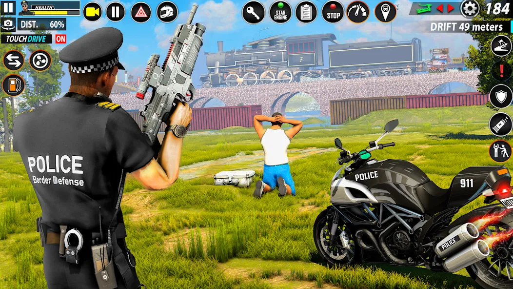 Скачать Police Moto Bike Chase Crime с модом — Неограниченные деньги и топливо — скриншот 4