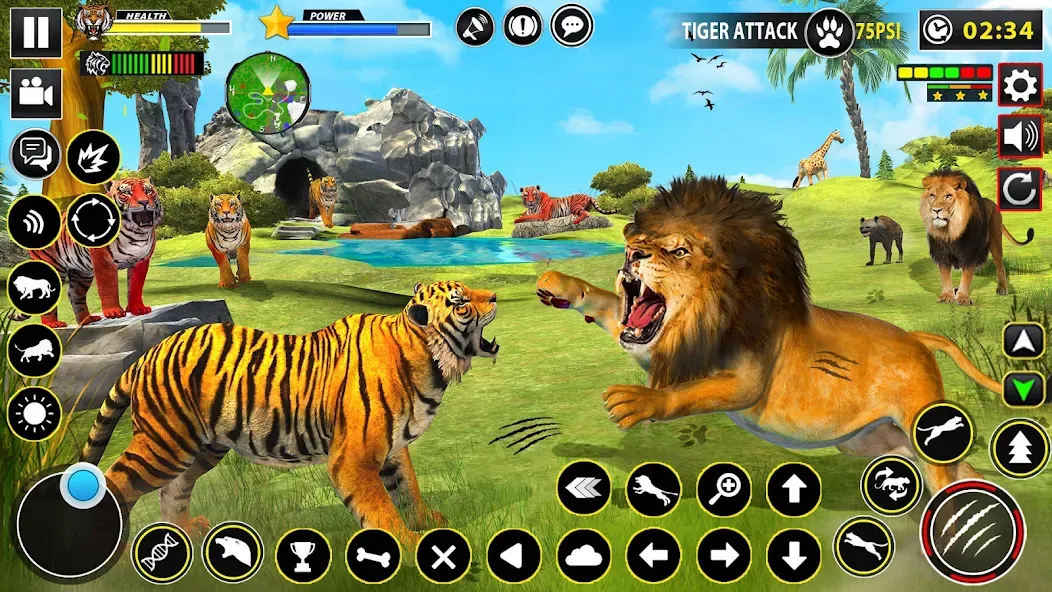 Скачать взлом Tiger Simulator Lion games 3D на Андроид — Безлимитные деньги и энергия — скриншот 5 Скачать взлом Tiger Simulator Lion games 3D на Андроид — Безлимитные деньги и энергия — скриншот 5