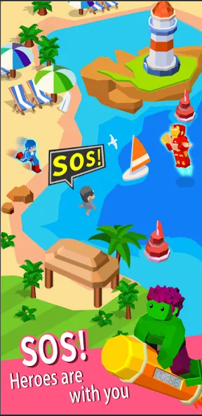 Скачать Idle Rescue Tycoon — Бесконечные деньги и ускорение спасения — скриншот 3