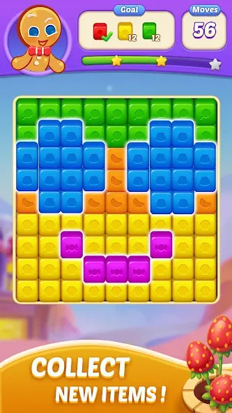 Взлом Candy Blast Fever:Cubes Crush — Безлимитные жизни и усилители — скриншот 1
