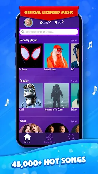 Скачать Magic Tiles 3 с модом — Безлимитные жизни и открыты все песни — скриншот 1
