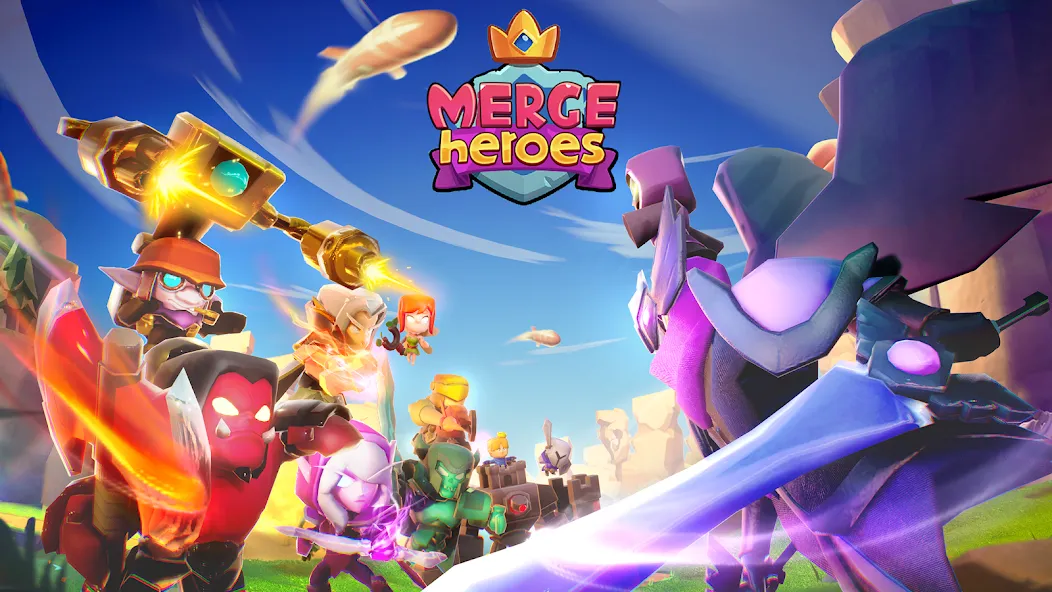 Merge Heroes: Tower Defense — Взломанная версия (Безлимитные монеты и алмазы) — скриншот 1