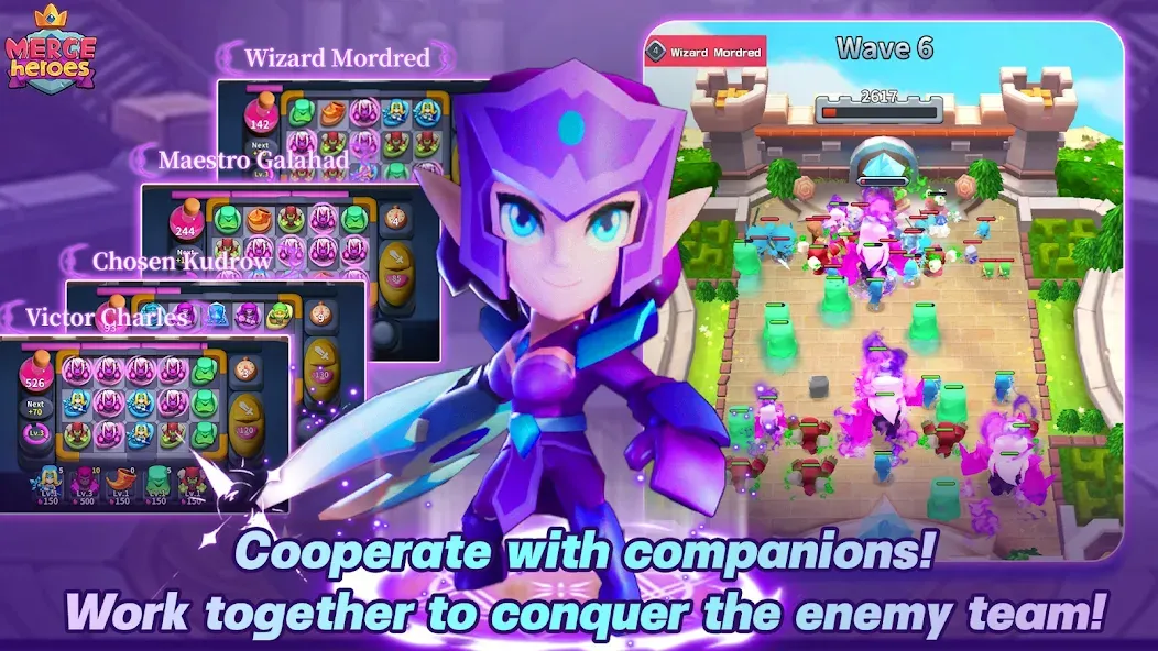 Merge Heroes: Tower Defense — Взломанная версия (Безлимитные монеты и алмазы) — скриншот 3