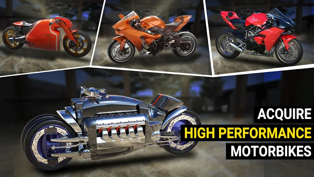 Взлом Speed Moto Dash:Real Simulator — Безлимитные деньги и все мотоциклы открыты — скриншот 3