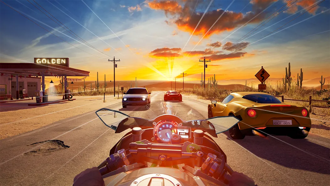 Взлом Speed Moto Dash:Real Simulator — Безлимитные деньги и все мотоциклы открыты — скриншот 4