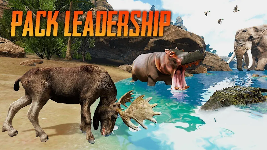 Скачать взлом The Moose - Animal Simulator на Андроид — Безлимитные монеты и здоровье — скриншот 4