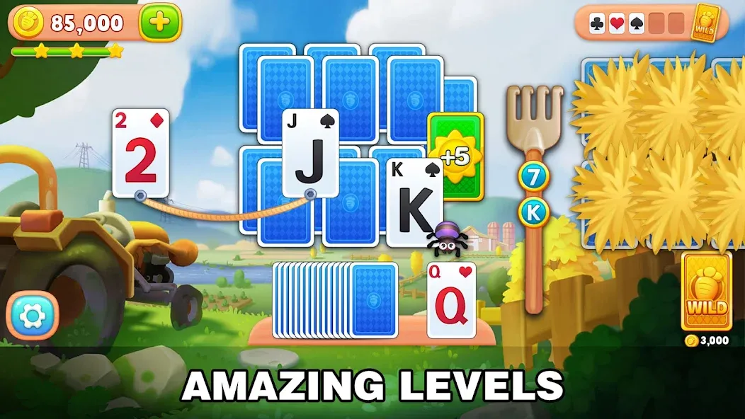 Solitaire Farm: Card Games MOD APK — Безлимитные монеты и подсказки — скриншот 2 Solitaire Farm: Card Games MOD APK — Безлимитные монеты и подсказки — скриншот 2