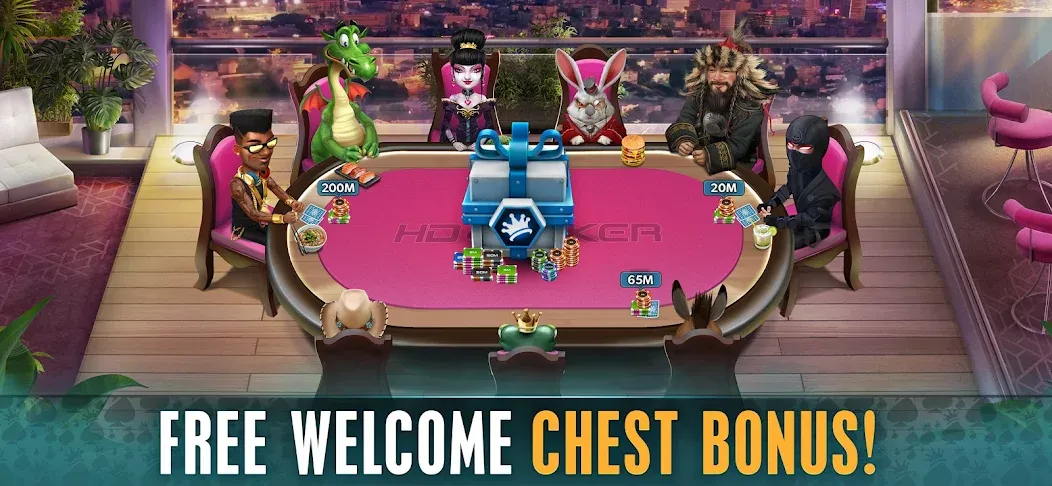 Взломанная HD Poker: Texas Holdem Casino на Андроид — Безлимитные фишки и все столы открыты — скриншот 3 Взломанная HD Poker: Texas Holdem Casino на Андроид — Безлимитные фишки и все столы открыты — скриншот 3