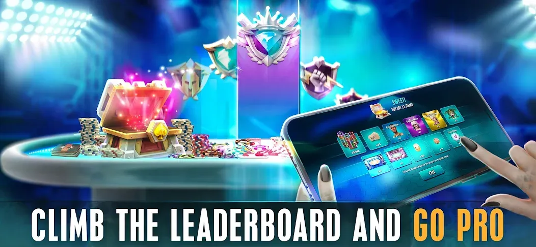 Взломанная HD Poker: Texas Holdem Casino на Андроид — Безлимитные фишки и все столы открыты — скриншот 4 Взломанная HD Poker: Texas Holdem Casino на Андроид — Безлимитные фишки и все столы открыты — скриншот 4
