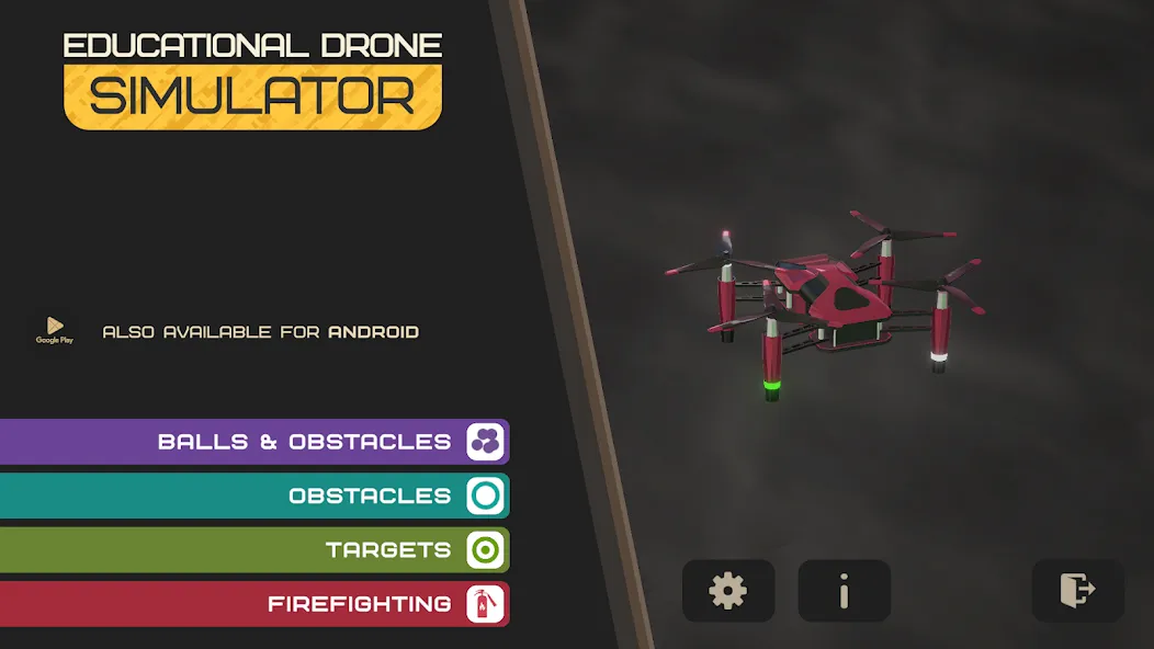 Скачать Edu Drone Simulator — Последняя версия (Безлимитные монеты и все уровни) — скриншот 1