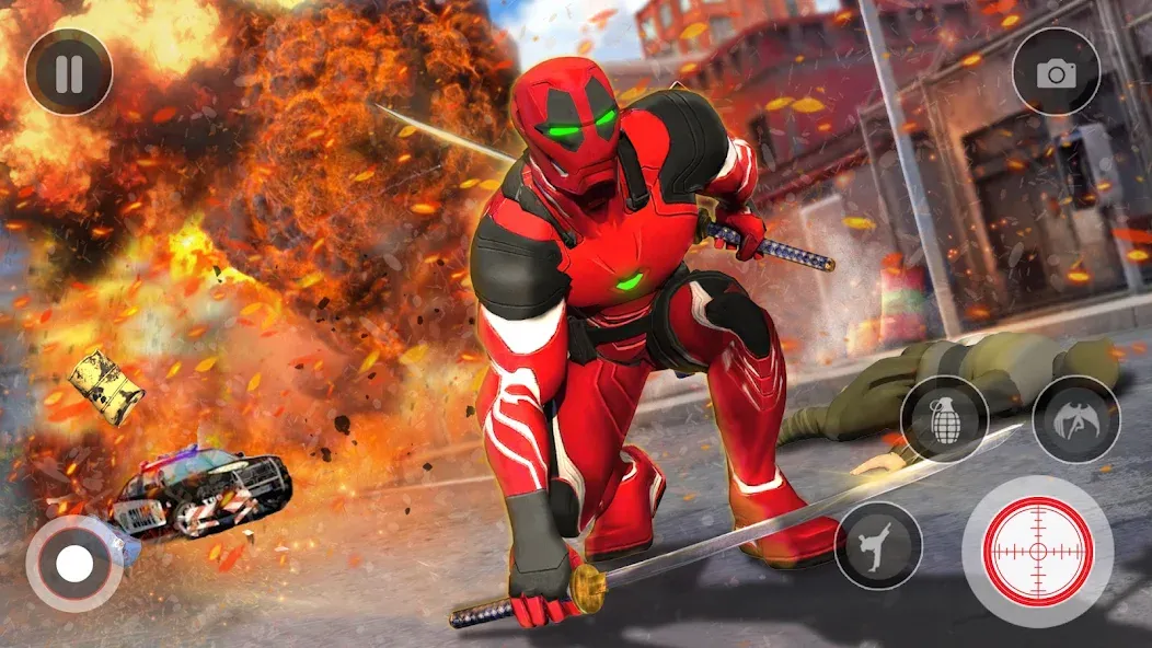 Взломанная Spider Miami Rope Hero Ninja на Андроид — Безлимитные деньги и суперсилы — скриншот 5