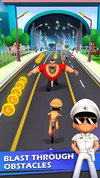 Little Singham Cycle Race MOD APK — Безлимитные монеты и все велосипеды — скриншот 3