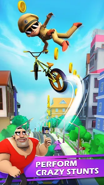 Little Singham Cycle Race MOD APK — Безлимитные монеты и все велосипеды — скриншот 4