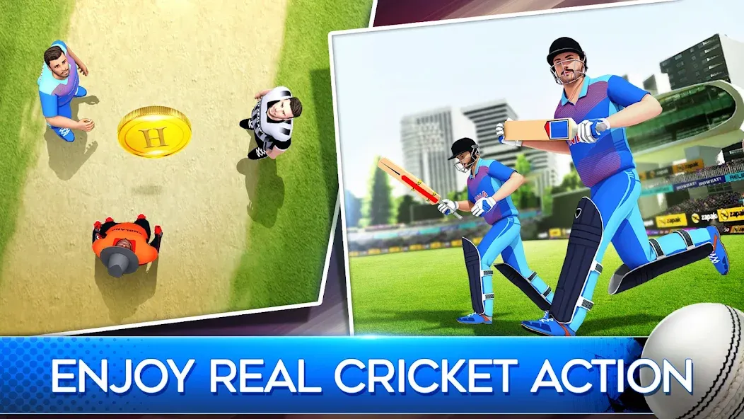 Скачать World Cricket Premier League — Последняя версия (Безлимитные деньги и открыты все уровни) — скриншот 1