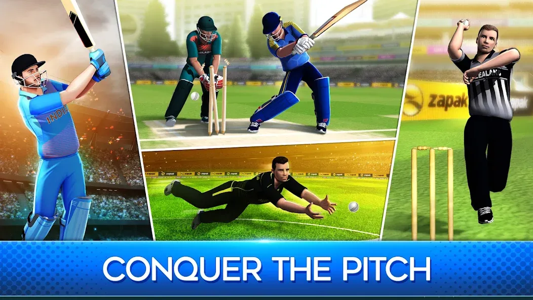 Скачать World Cricket Premier League — Последняя версия (Безлимитные деньги и открыты все уровни) — скриншот 4