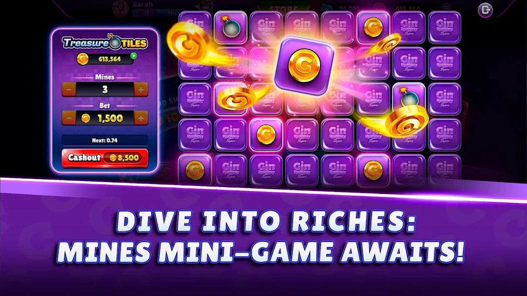 Gin Rummy Super - Card Game MOD APK на Android — Безлимитные монеты и открытые функции — скриншот 4