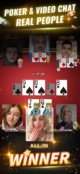 Скачать PokerGaga: Texas Holdem Live — Последняя версия (Безлимитные фишки и vip разблокирован) — скриншот 1