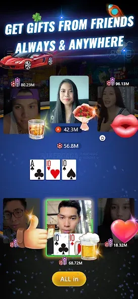 Скачать PokerGaga: Texas Holdem Live — Последняя версия (Безлимитные фишки и vip разблокирован) — скриншот 2