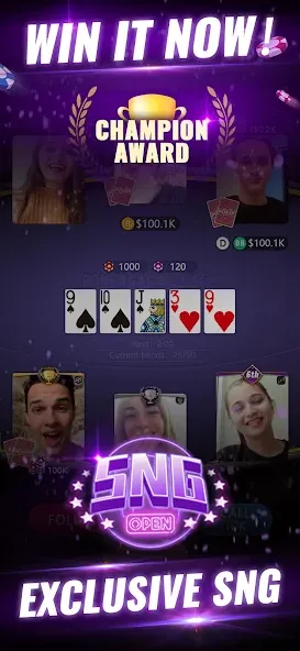 Скачать PokerGaga: Texas Holdem Live — Последняя версия (Безлимитные фишки и vip разблокирован) — скриншот 3