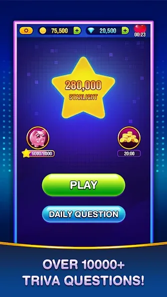 Trivia Crush — Мод: Безлимитные подсказки и пропуски уровней — скриншот 4